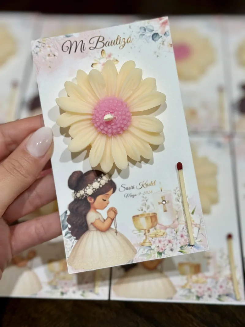 Set de 12 Velitas “Mi Bautizo” – Edición Personalizada 🤍.