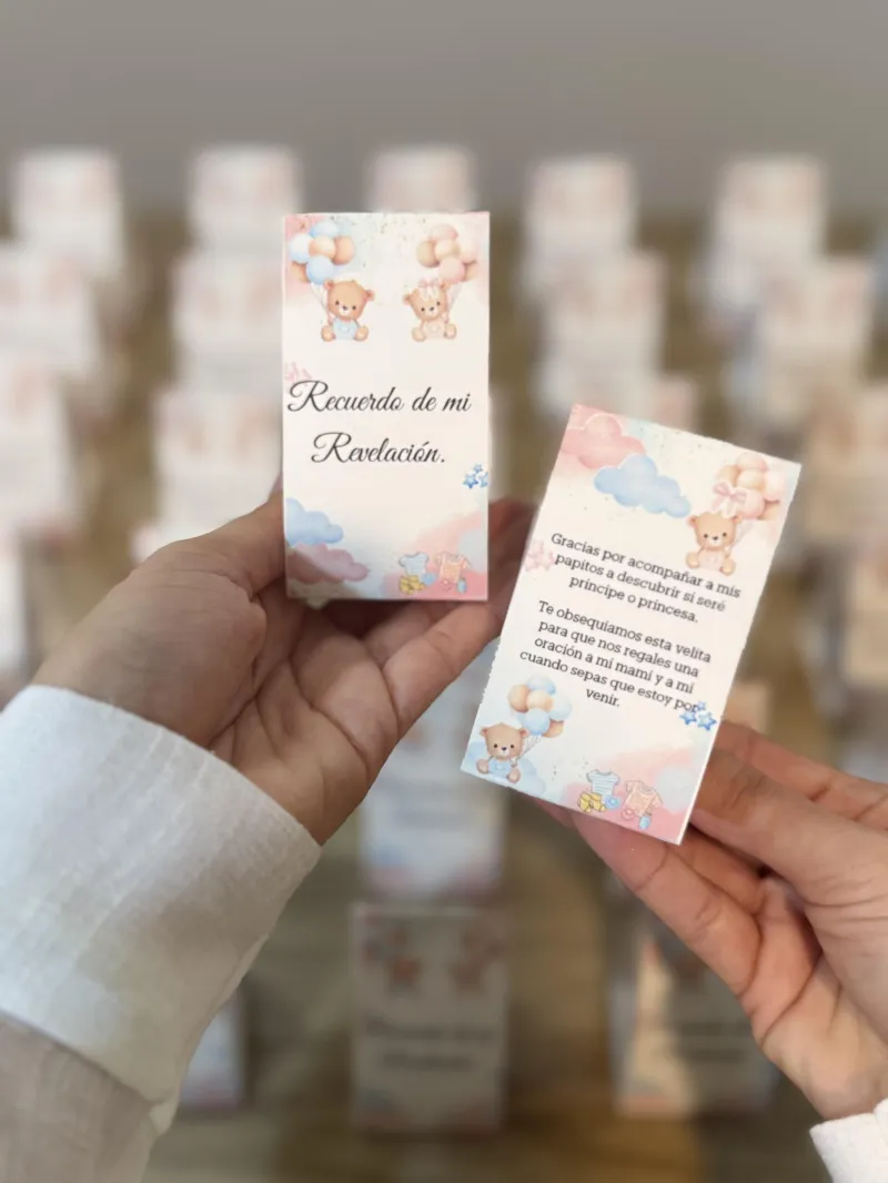 Set de 24 Velitas para Gender Reveal