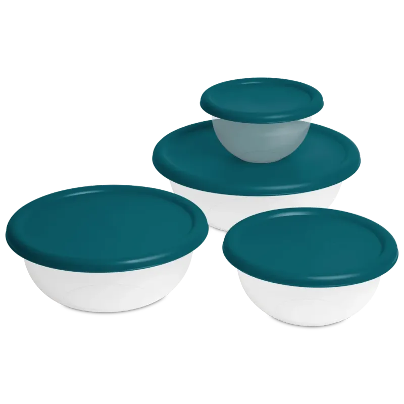 8 Piece Covered Bowls