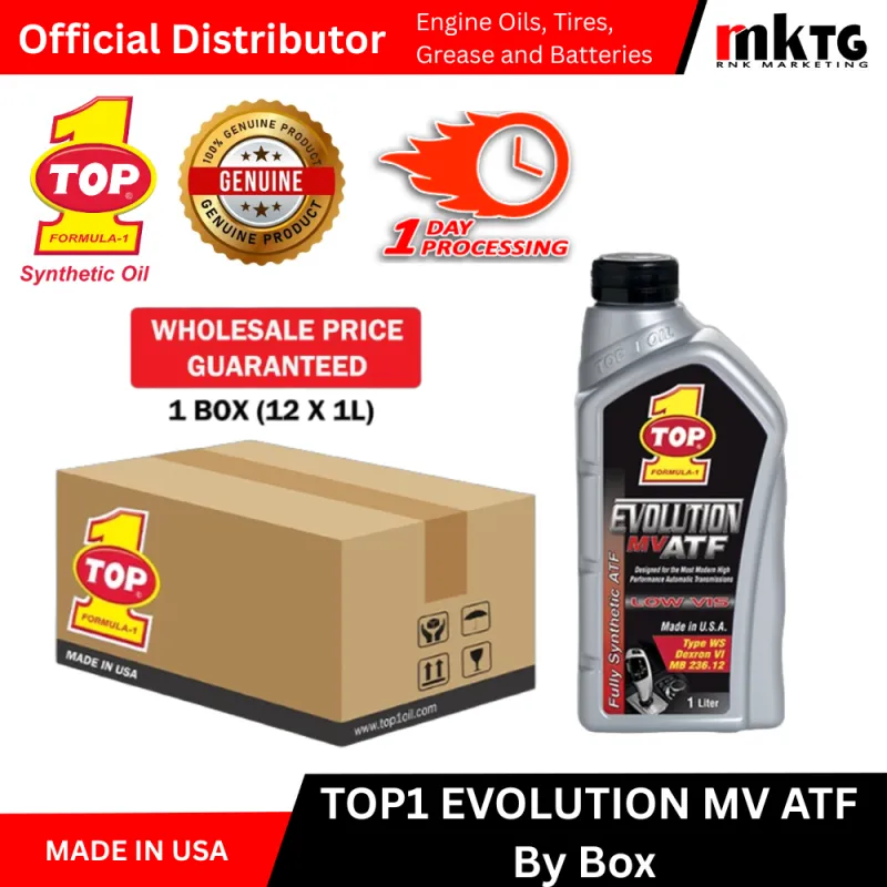 Top1 Fully Synthetic MV ATF Automatic Transmission Fluid -By Box