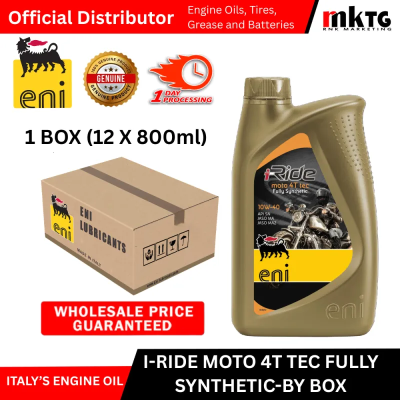 Eni i-Ride Moto 4T Motorcycle Engine Oil-By Box