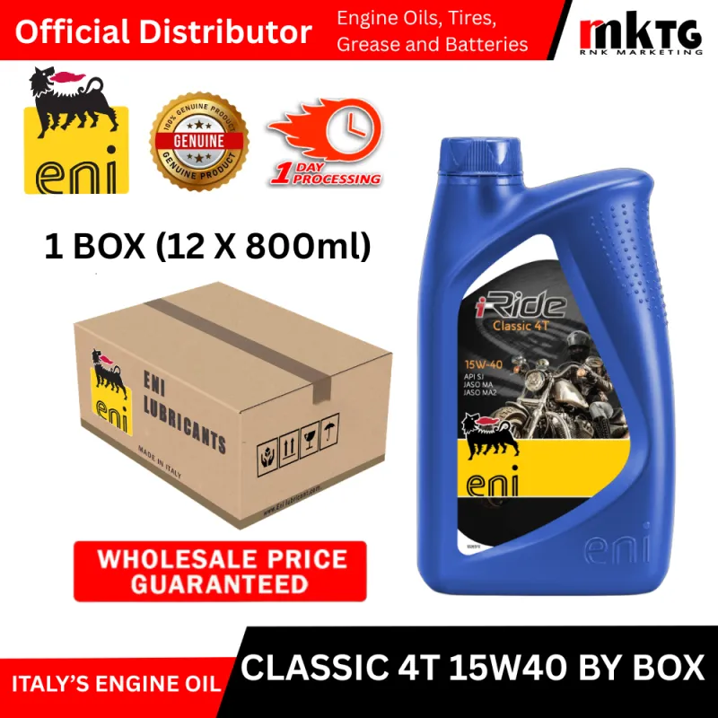 Eni i-Ride Classic 4T Motocycle Engine Oil- By Box