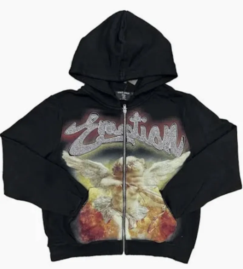 Mixed Emotion - Black “Rhinestone” Hoodie