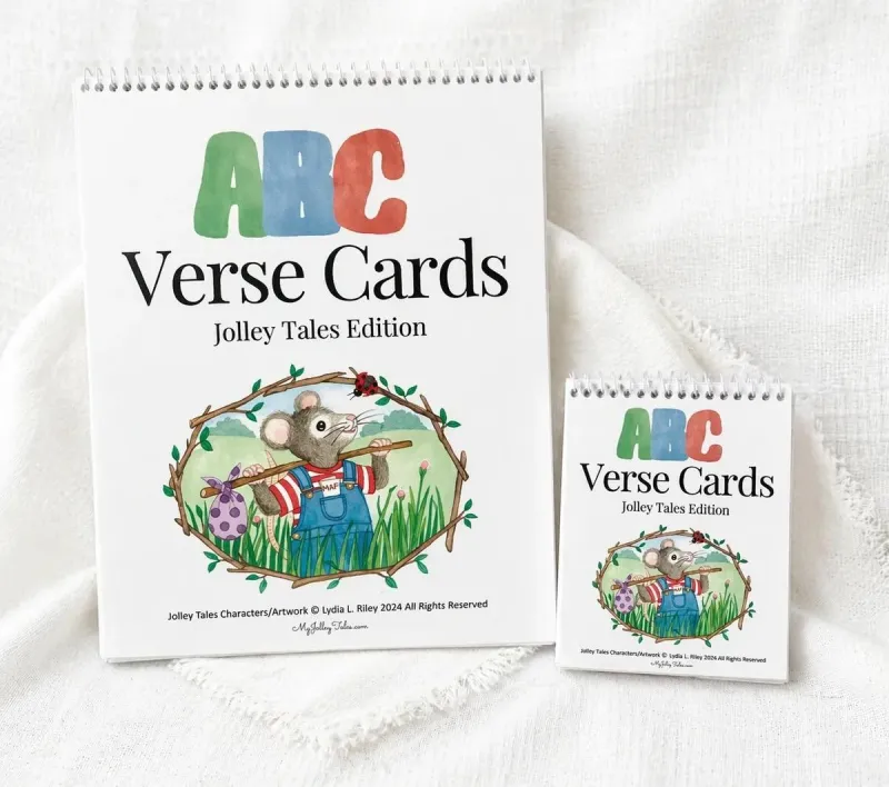 Jolley Tales ABC Bible Memory Verse Cards / PERSONAL HAND SIZE OR CLASSROOM SIZ
