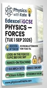 Edexcel iGCSE Physics — Forces (Tue 1 Sep 2026)