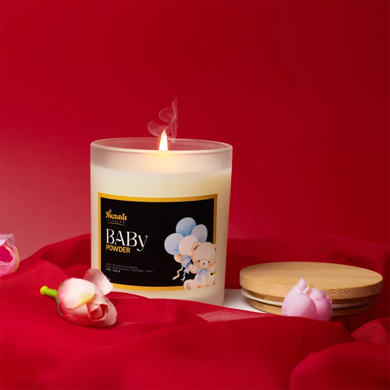 Baby Powder Scented Candle – 8 Oz Clean & Soft Fragrance Candle