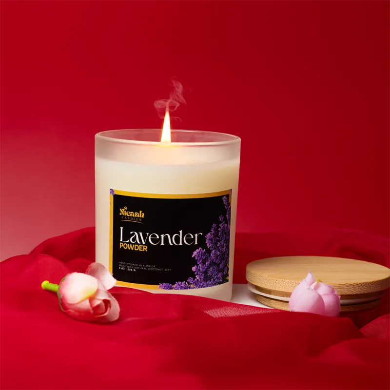 Lavender Scented Candle – 8 Oz Relaxing Aromatherapy Candle