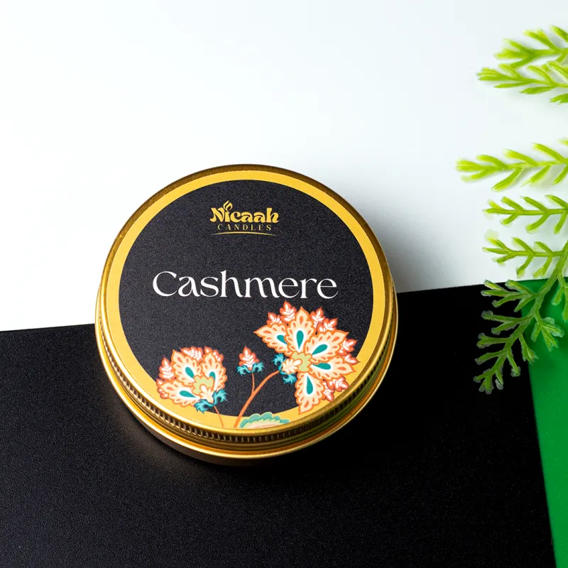 Cashmere 2 Oz Tin Candle – Warm Luxury Mini Candle
