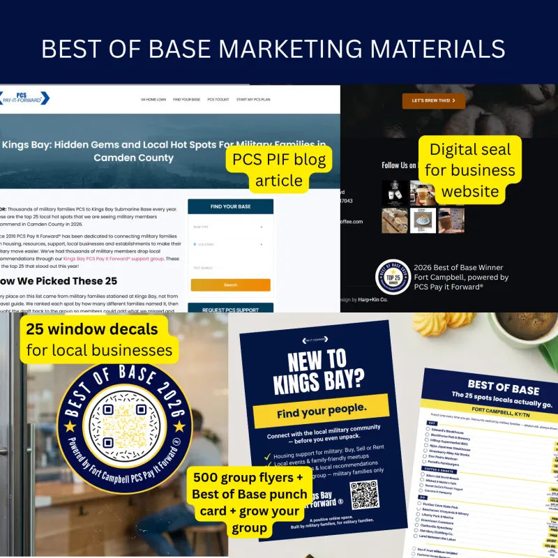 Best of Base Package: Window Decals + Flyers + Digital Assests