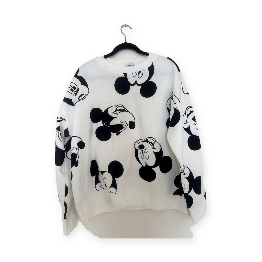Sudadera Mickey all-over blanca