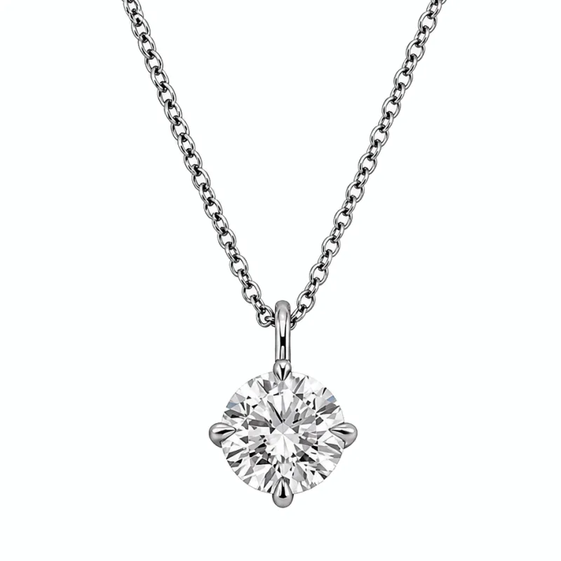 1.50 Carat, Compass Pendant with 16/18-inch adjustable chain in 14Kt white gold 