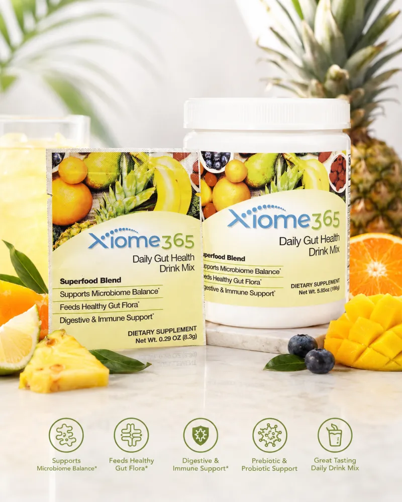 Xooma Xiome365 Gut Health Drink Mix – Daily Prebiotic & Probiotic Support