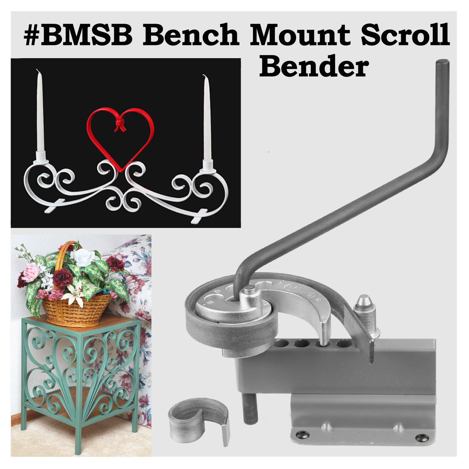 #BMSB - Bench Mounted Scroll Bender with Manual and Scroll Chart