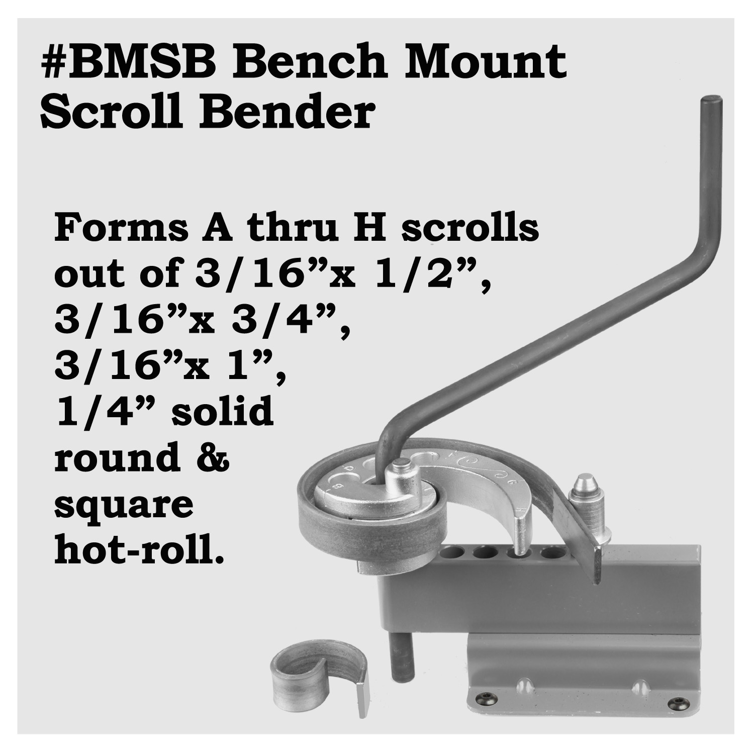 #BMSBE - Bench Mounted Scroll Bender - Complete Package for Bench Mounted Scroll Making