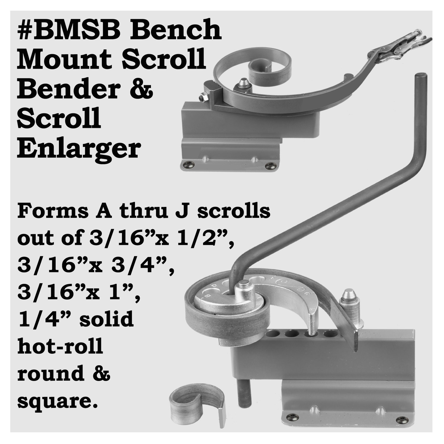 #BMSB - Bench Mounted Scroll Bender with Scroll Enlarger, Manual and Book Scroll Chart