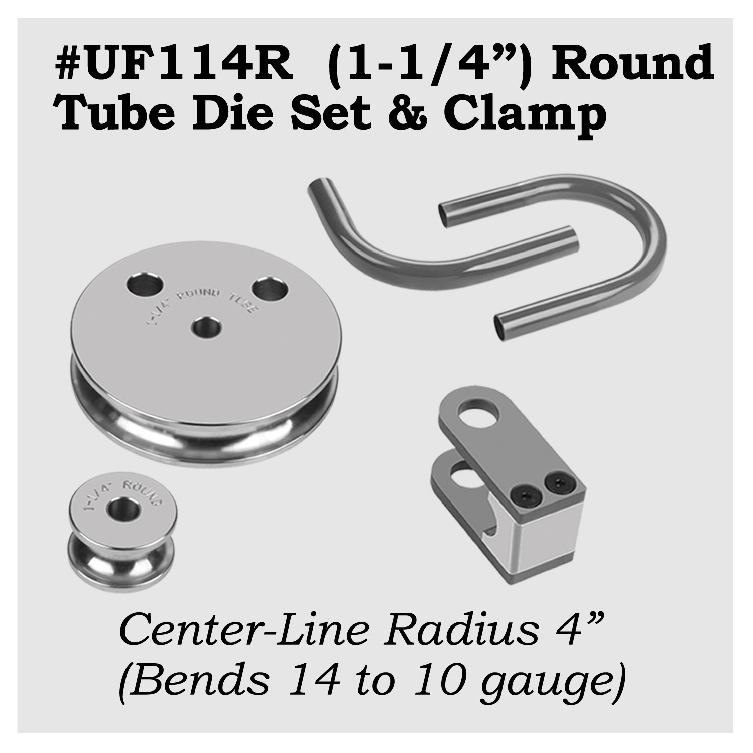 #UF114R - 1-1/4" Round Tube Die 