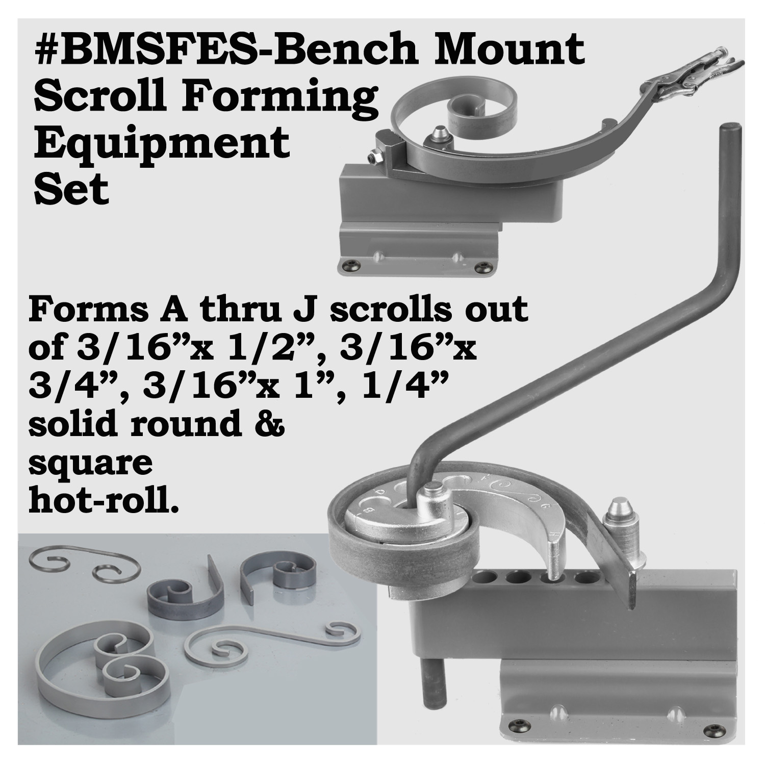 #BMSFES - Bench Mount Scroll Bender, Enlarger Project Idea Book, Instruction Manual and Wall Scroll Sizing Chart