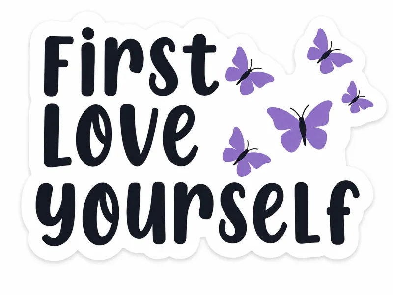 First Love Yourself Vinyl Sticker