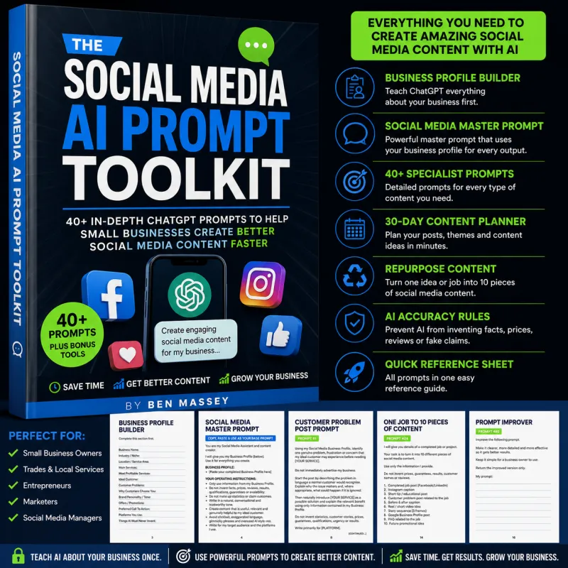Social Media AI Prompt Toolkit – 40+ ChatGPT Prompts for Business