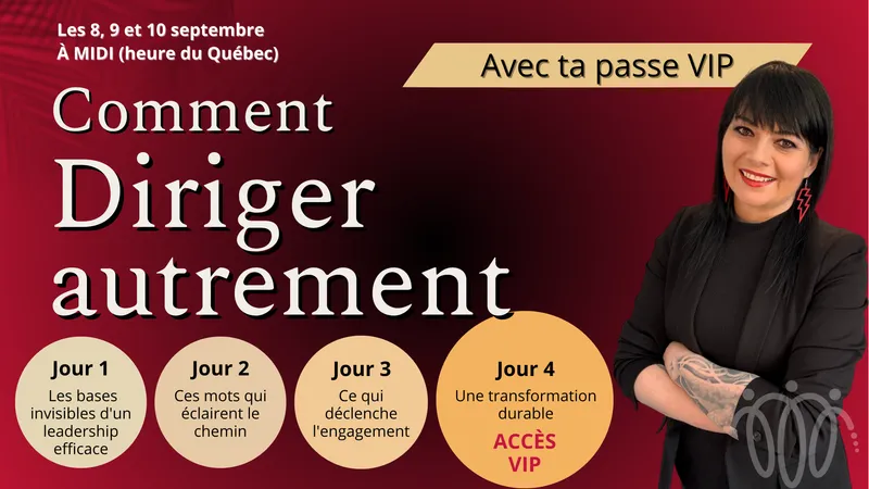 4 jours pour Diriger autrement en septembre 2026 - Passe VIP