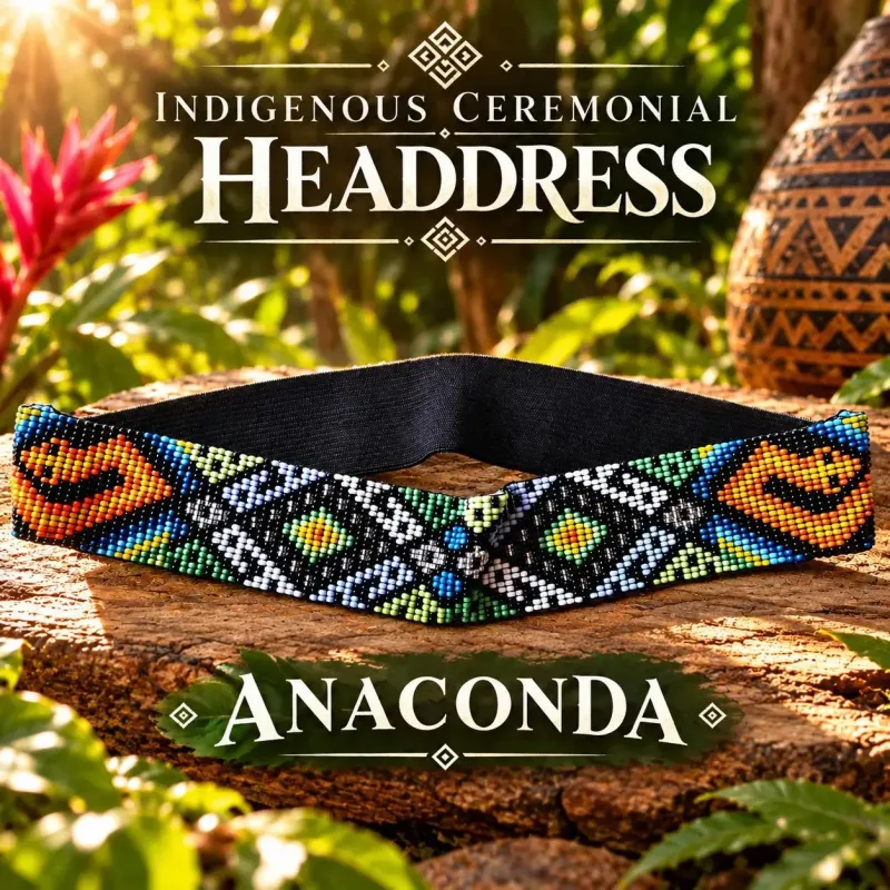 HEADDRESSES NATIVE AMERICAN, Shaman Edition, Colombian Amazon Jungle headband, Ayahuasca Visions,