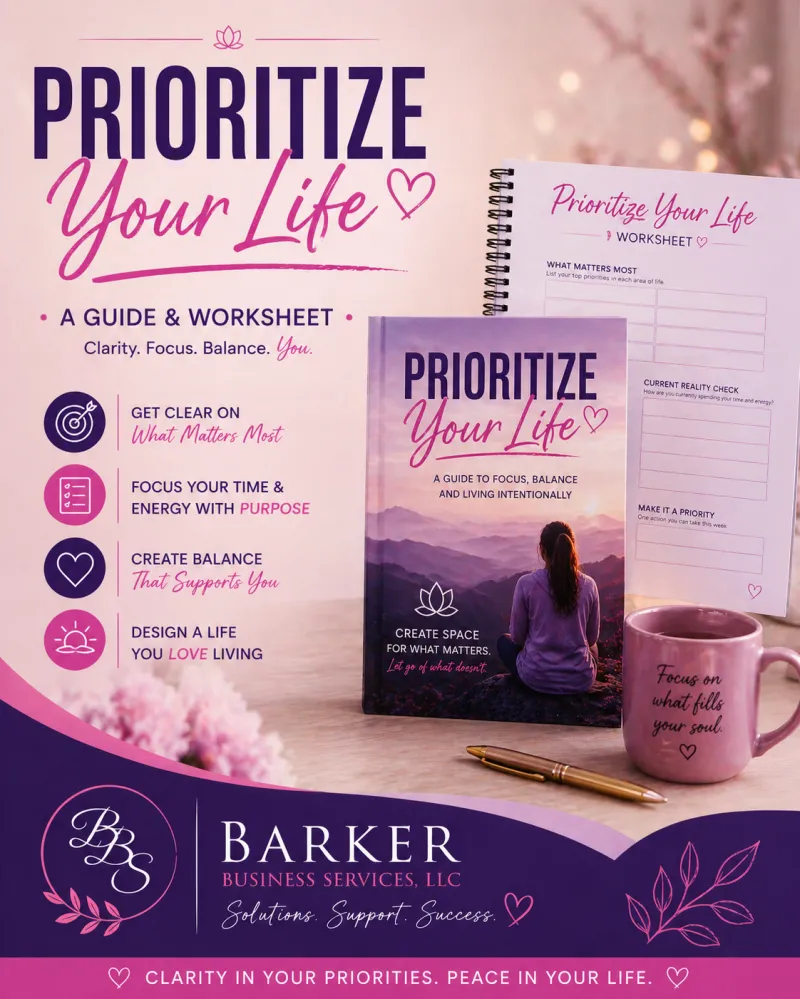Prioritize Your Life Guide and Worksheet