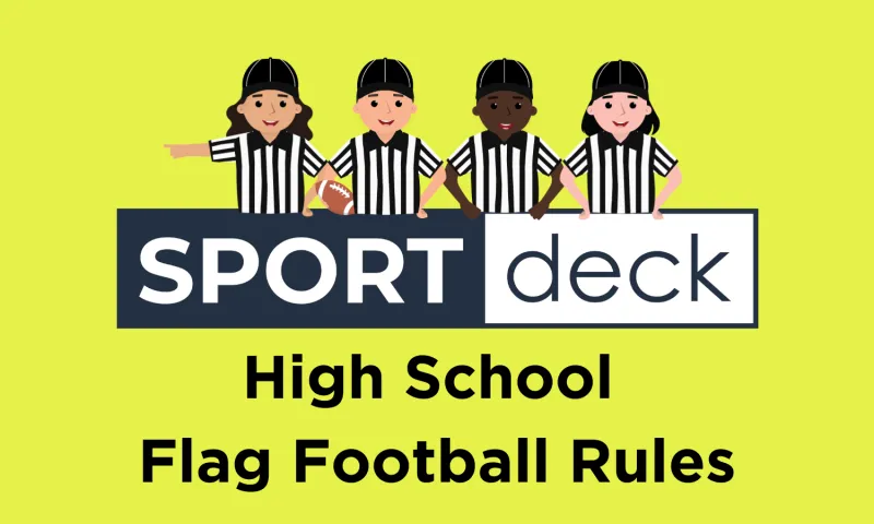 SportDeck High School Flag Football Rules Digital Flashcards with Officiating Tips - 64 Flash Card Printable PDF