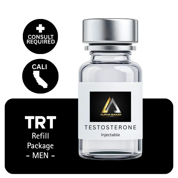TRT CALI  Men's Refill Package 60 days (Cypionate 200mg/mL 10mL + Anastrozole 24×1mg)