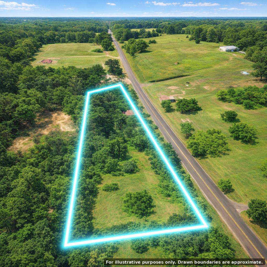 3.06 Acres with 628 Ft Paved Road Frontage in Woodville, TX