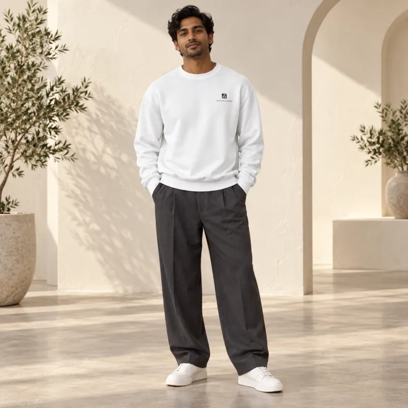 The Made For Millions® Founder Crewneck White (Unisex)