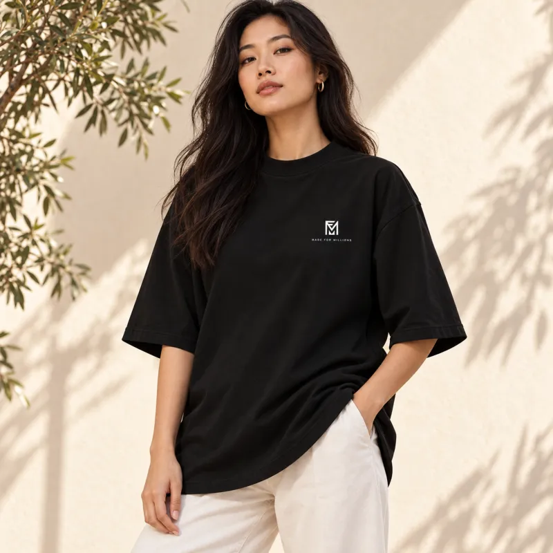 The Made For Millions® Minimalist Oversized Tee (Unisex) Black