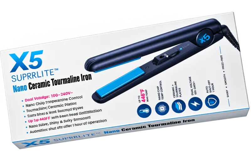 X5 Superlite Nano Ceramic Tourmaline Flat Iron