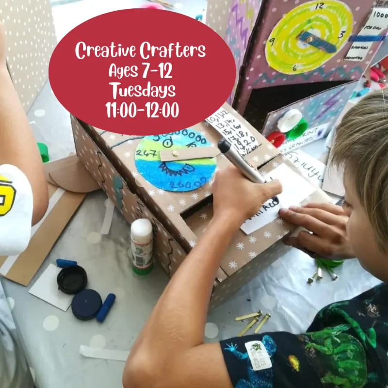 Creative Crafters Ages 7-12 Tuesdays 11:00-12:00