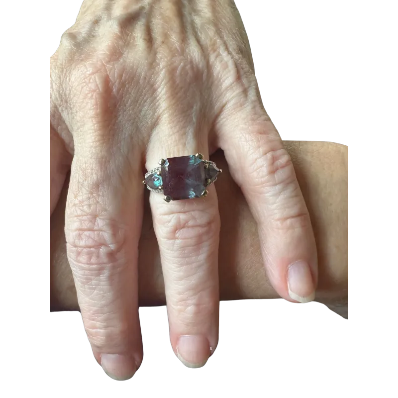 Lab Created Alexandrite Cocktail Ring