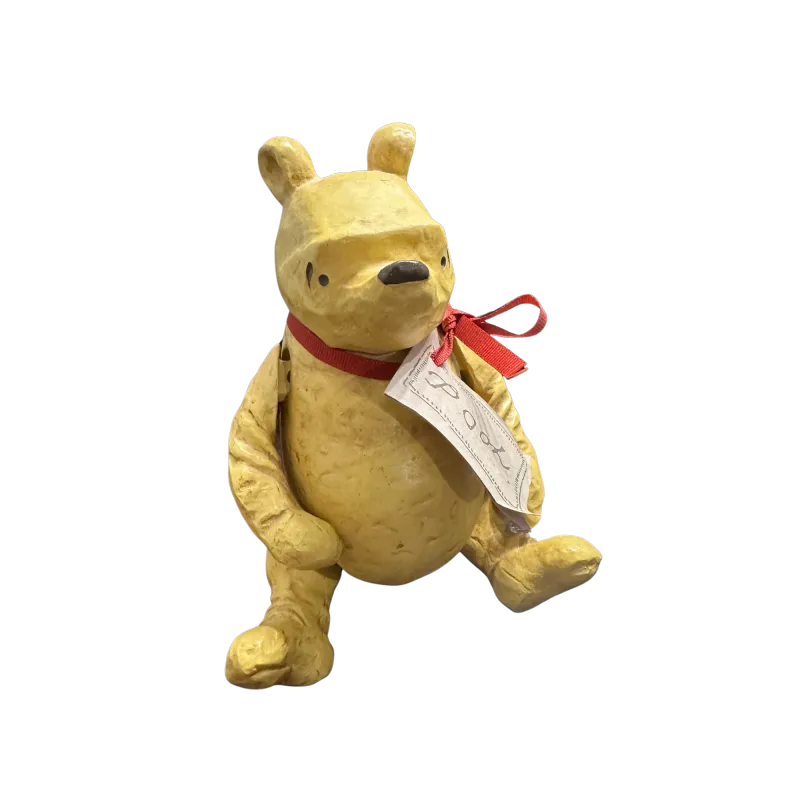 Whimsical Textured Handcrafted Winnie the Pooh Figurine