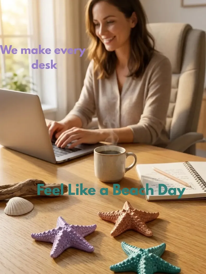  3D Printed Starfish Set – Metallic Lavender, Ocean Teal & Coastal Bronze
