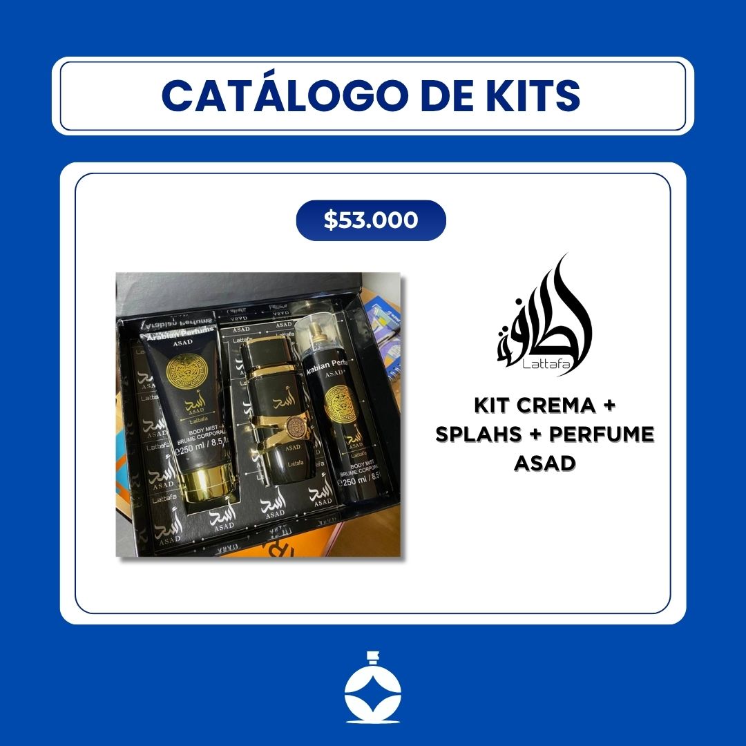 KIT CREMA + SPLAHS + PERFUME ASAD