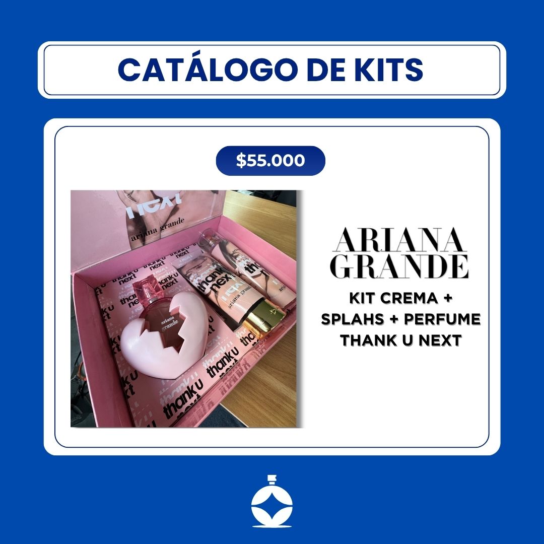 KIT CREMA + SPLAHS + PERFUME THANK U NEXT