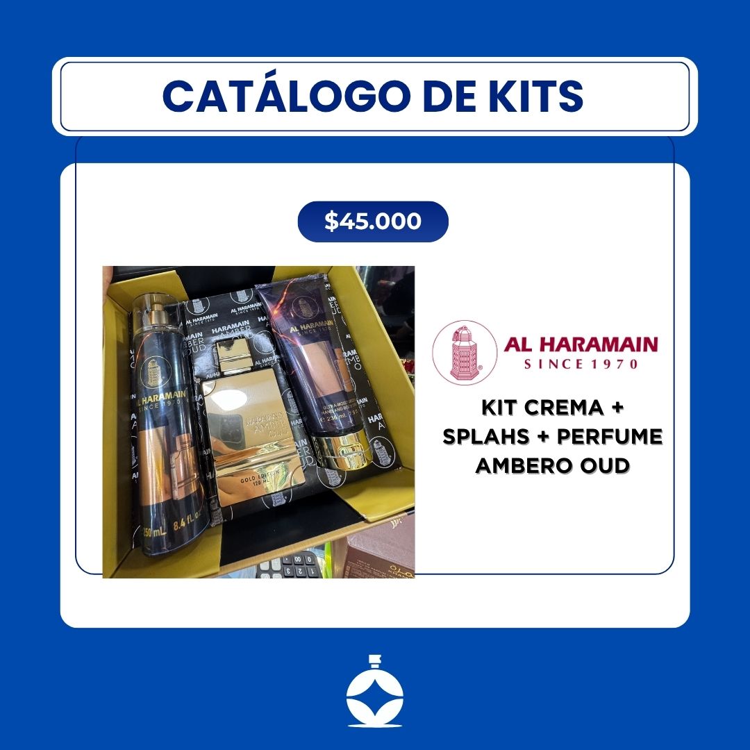 KIT CREMA + SPLAHS + PERFUME AMBERO OUD