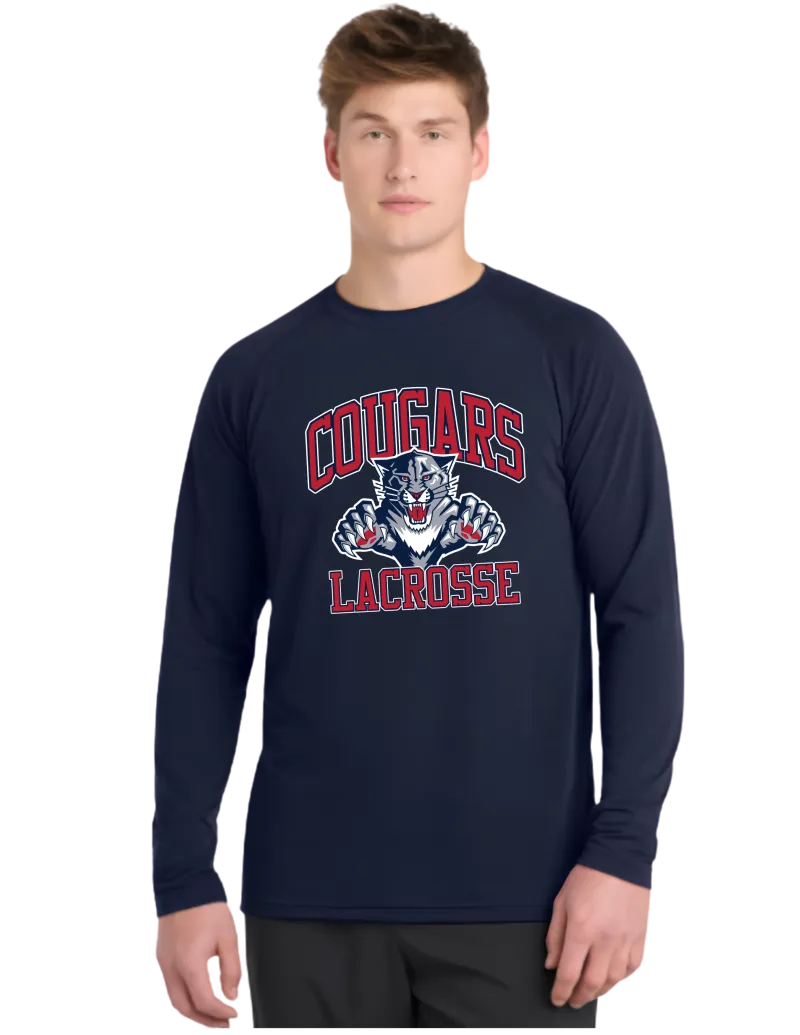 Sport-Tek® Long Sleeve Ultimate Performance Crew. ST700LS - True Navy - Cougars Primary