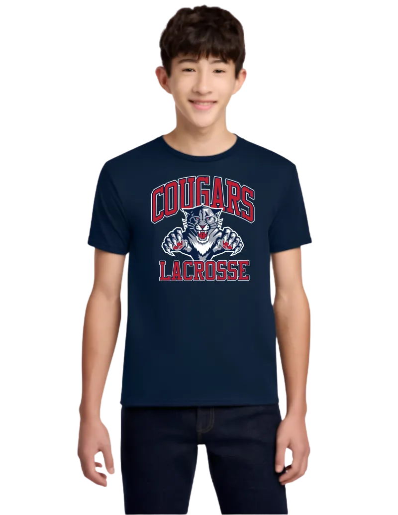 Jerzees® - Youth Dri-Power® 5050 CottonPoly T-Shirt. 29B - J. Navy - Cougars Primary