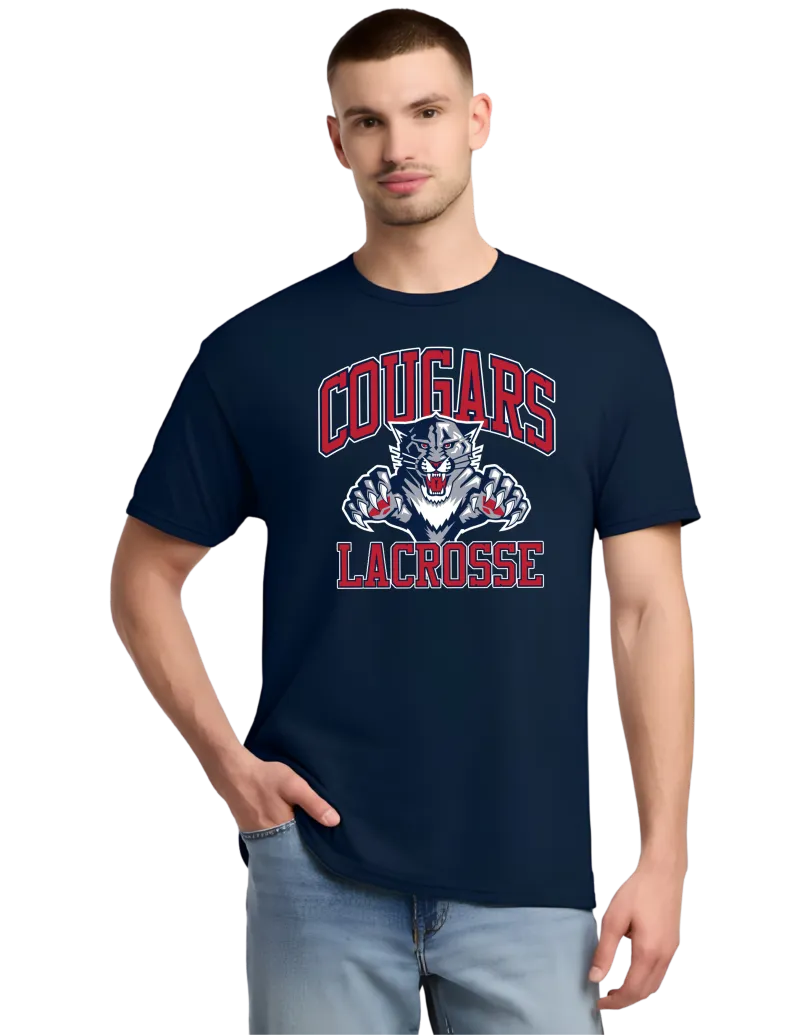 Jerzees® - Dri-Power® 50_50 Cotton_Poly T-Shirt. 29M - J. Navy - Cougars Primary