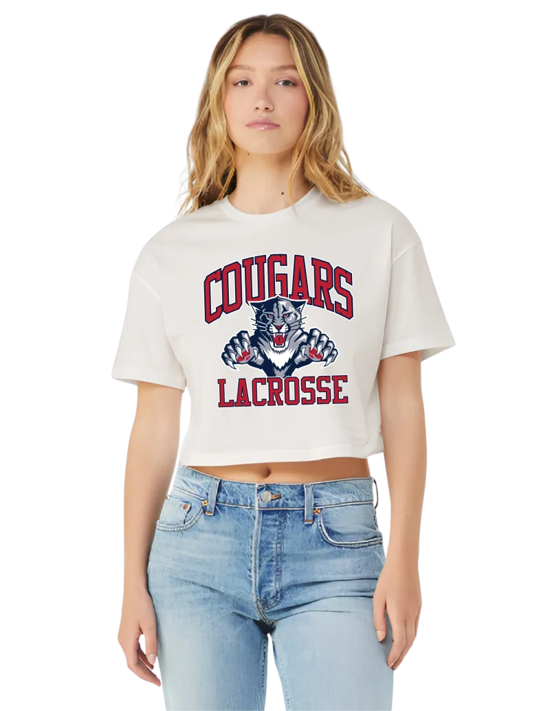 BELLA+CANVAS® Women's Jersey Crop Tee BC6482 - Vintage White - Main Logo