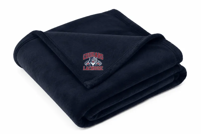 Port Authority ® Oversized Ultra Plush Blanket. BP32 - Deep Navy - Cougar Primary - EMB 