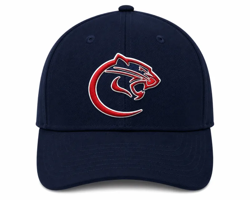 New Era® A-Frame Snapback Cap NE211 - Deep Navy - Classic C-EMB Red