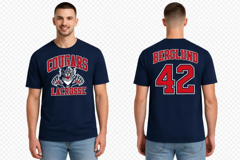 Jerzees® - Dri-Power® 50_50 Cotton_Poly T-Shirt. 29M - J. Navy - Cougars Primary
