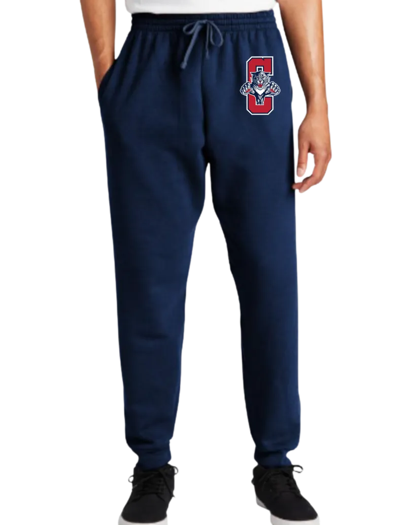 Jerzees® NuBlend® Fleece Jogger 975MP - J Navy - Cougar C Red with White Outline