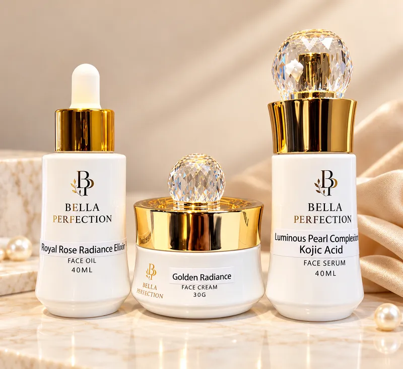 Bella Perfection Complete Botanical Skincare Bundle – Serum + Face Oil + face cream