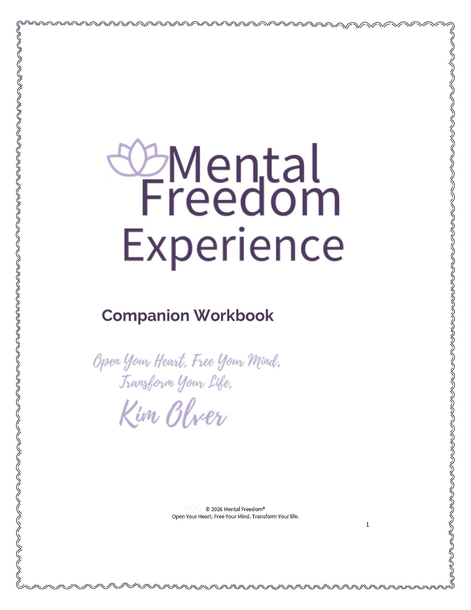Mental Freedom Workbook (eBook)