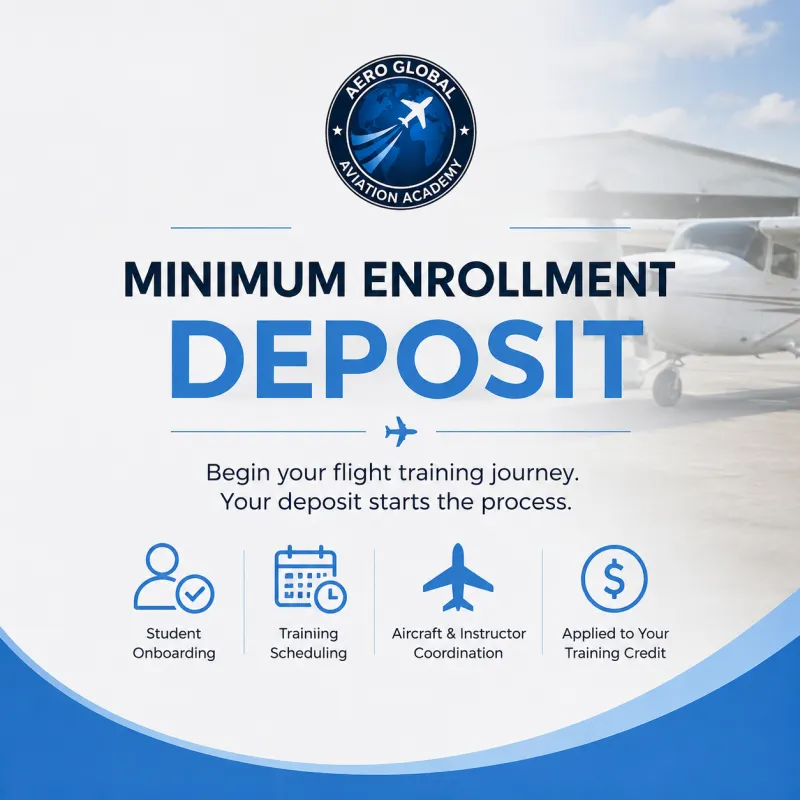 Flight Training Enrollment Deposit – Pay-As-You-Go Students